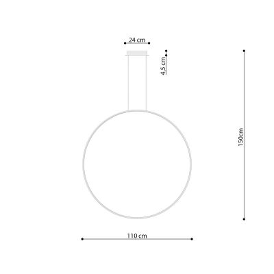 Thoro Lighting Rio lampa wisząca 1x70W LED złoty TH.179