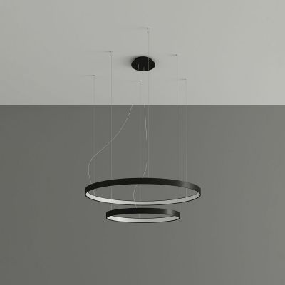 Thoro Lighting Rio lampa wisząca 2x80W LED czarna TH.212