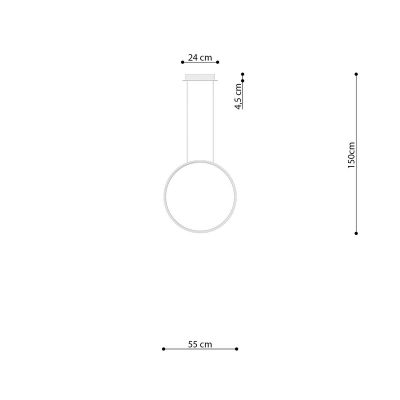 Thoro Lighting Rio lampa wisząca 1x30W LED złoty TH.220