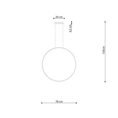 Thoro Lighting Rio lampa wisząca 1x50W LED złota TH.248