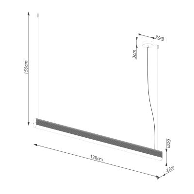 Thoro Lighting Farge lampa wisząca 1x38 W biała TH.294