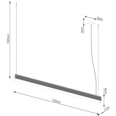 Thoro Lighting Farge lampa wisząca 1x38 W różowa TH.296