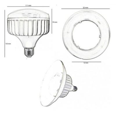 Unilight żarówka LED 1x40W 4000 K E27 biała ULBU86