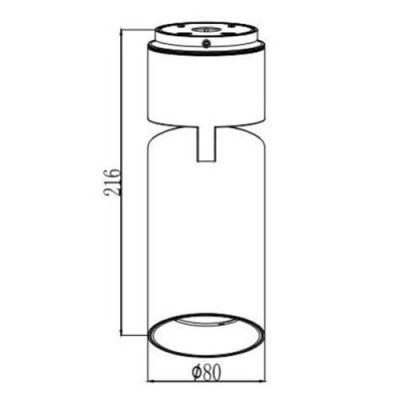 Unilight lampa podsufitowa 1x15W czarna ULDL162