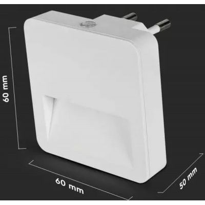 V-TAC lampa przypodłogowa 1x0,45W LED z czujnikiem zmierzchu biała 20019