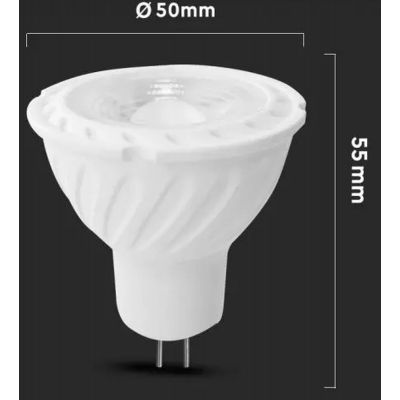 V-TAC żarówka LED 1x6W 3000 K GU5,3 biała 21204