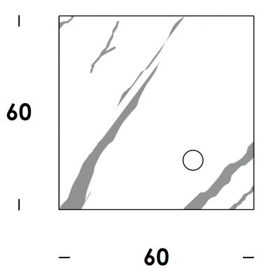 Vesoi Piana 60/ap stone kinkiet 1x45W/1x1,2W efekt jasnego marmuru mat AP01076