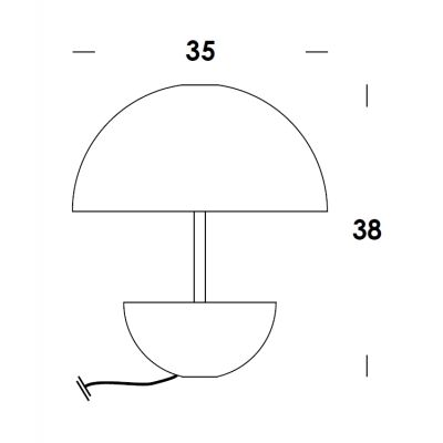 Vesoi Dondolo 35/lp lampa stołowa 1x24W chrom LP00061