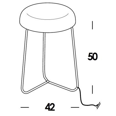 Vesoi Trepiè 50/lp lampa stołowa 1x14W biała LP00211