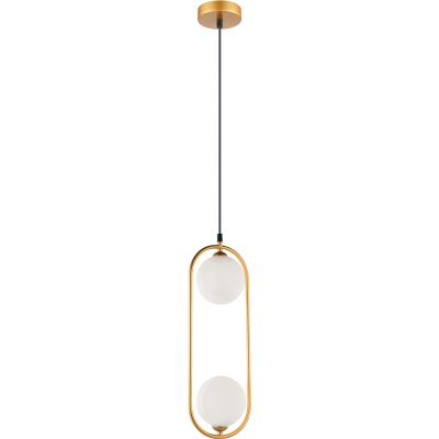 Viokef Fancy lampa wisząca 2x25W złota 4208701