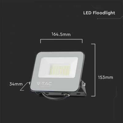 V-TAC naświetlacz 30W LED czarny 10353