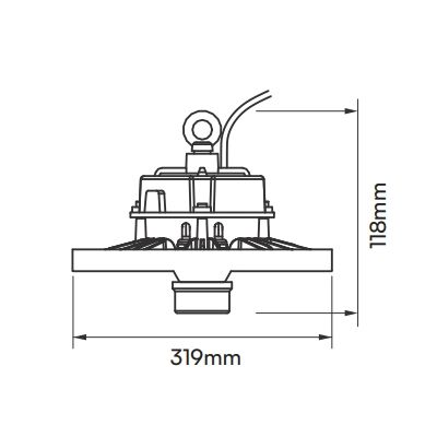 V-TAC High Bay lampa garażowa 200 W 31,9 cm 20331