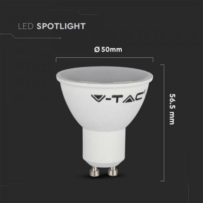 V-TAC żarówka LED 1x4,5W 4000 K GU10 biały 211686