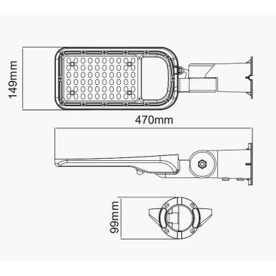 V-TAC naświetlacz 70 W 6500K szary 2120439