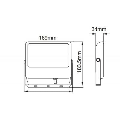 V-TAC naświetlacz 50 W 4000K czarny 23216