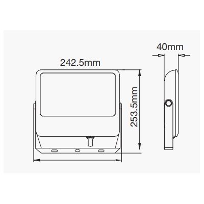 V-TAC naświetlacz 100 W 6500K czarny 23219