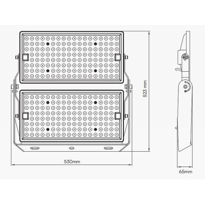 V-TAC naświetlacz 500 W 6500K czarny 23617