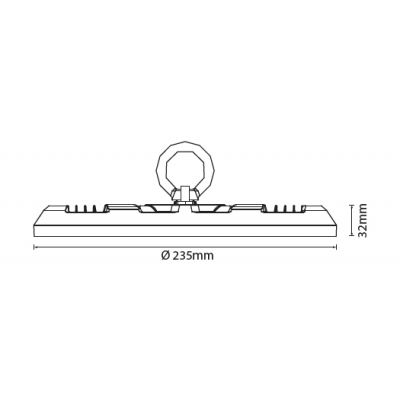 V-TAC High Bay lampa garażowa 100 W zintegrowane źródło światła LED 23,5 cm 23622