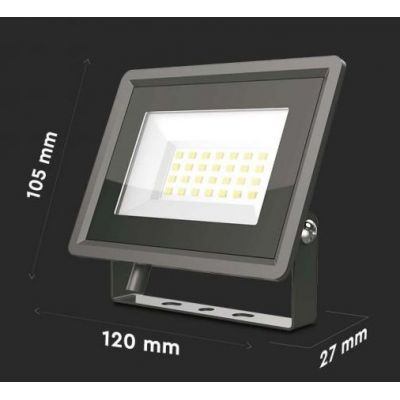 V-TAC F-Class naświetlacz 20W LED czarny 6737