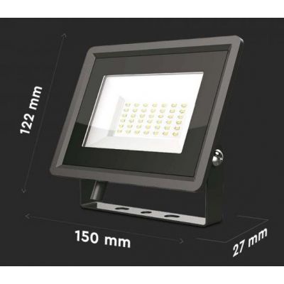 V-TAC F-Class naświetlacz 30W LED czarny 6744