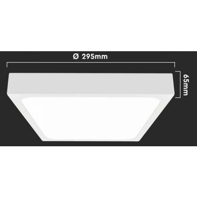 V-TAC plafon 1x24W LED biały 7628