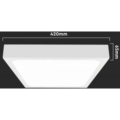 V-TAC plafon 1x30W LED biały 7630