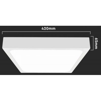 V-TAC plafon 1x30W LED biały 7631