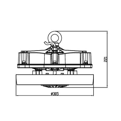 V-TAC High Bay lampa garażowa 200 W 30,5 cm 7656