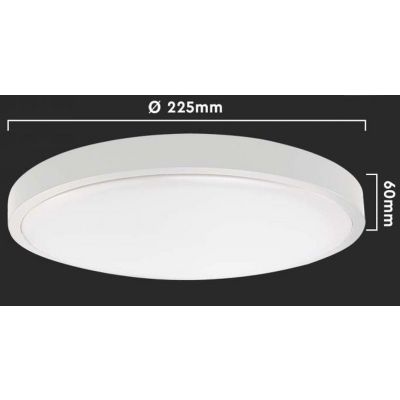 V-TAC plafon 1x18W LED biały 7660