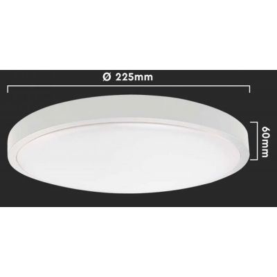 V-TAC plafon 1x24W LED biały 7663