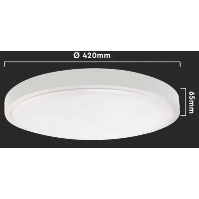 V-TAC plafon 1x30W LED biały 7665