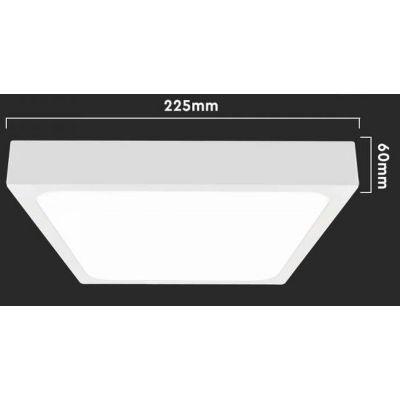 V-TAC plafon 1x18W LED biały 7666