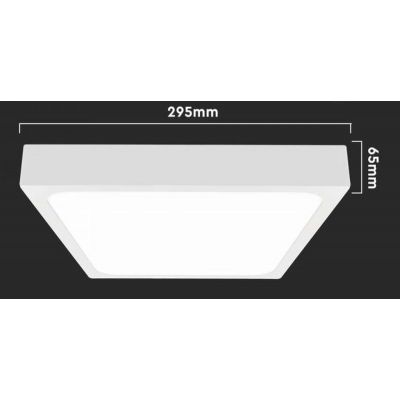 V-TAC plafon 1x24W LED biały 7667
