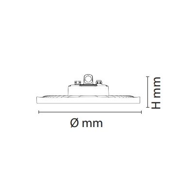V-TAC High Bay lampa garażowa 100 W 23 cm 7809