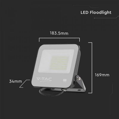 V-TAC naświetlacz 50W LED czarny 8844