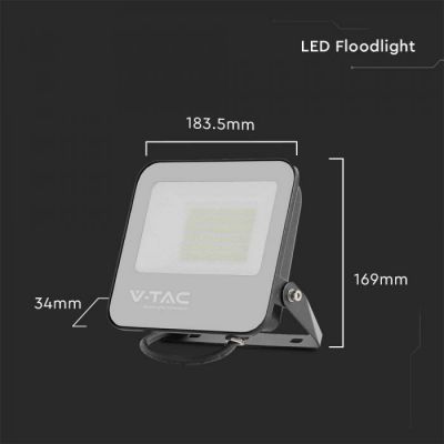 V-TAC naświetlacz 50W LED czarny 9892