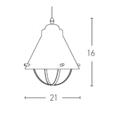 Zambelis Lighting lampa wisząca 1x40W miedź/czarny mat 1692