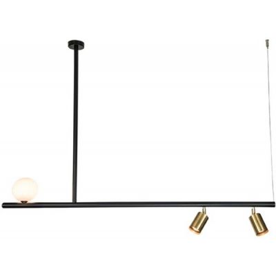 Zambelis Lighting lampa wisząca 2x40W/1x25W czarny mat/mosiądz 18130