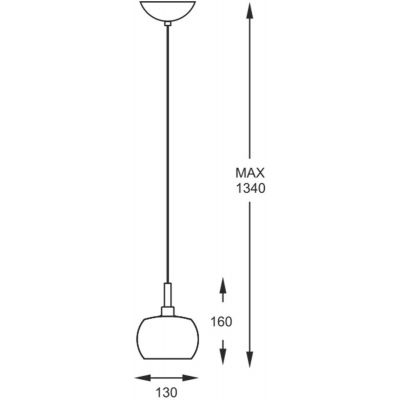 Zuma Line Crystal lampa wisząca 1x42W chrom/szkło dymione/kryształ P0076-01A-F4FZ