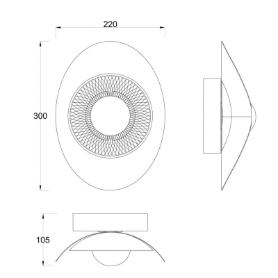 Zuma Line Diop kinkiet 1x8 W czarny 003064-031437