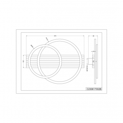 Zuma Line Serana plafon 1x20 W czarny/drewno 003064-034701