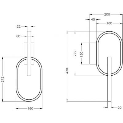 Zuma Line Ravon kinkiet 1x12 W czarny/złoty W241145502