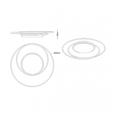 Zuma Line Zephyra plafon 1x20 W czarny 003064-034719