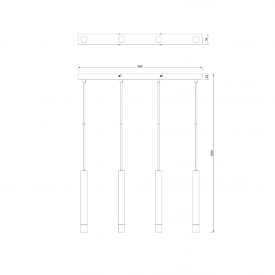 Zuma Line Velic lampa wisząca 4x5 W złota 003064-034721