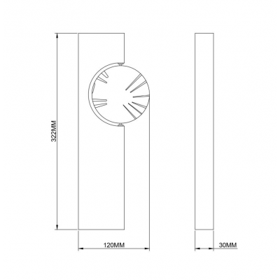 Zuma Line Flux kinkiet 1x3 W czarny/złoty 003064-034753