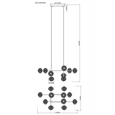 Zuma Line lampa wisząca 1x63 W złota 003064-034755