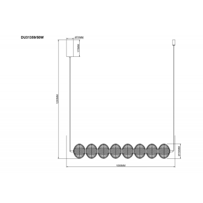 Zuma Line Galatea lampa wisząca 1x50 W złota 003064-034757