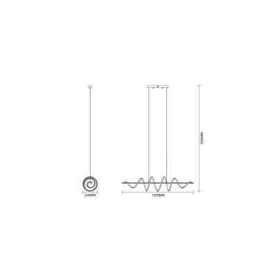 Zuma Line Esero lampa wisząca 1x60 W złota 003064-034763