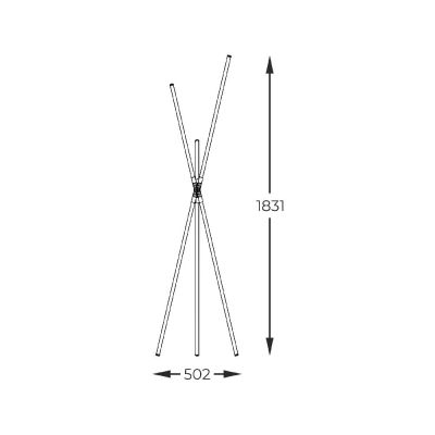 Zuma Line Lautaro lampa stojąca 1x24 W czarna 1005