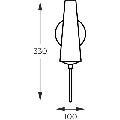 Zuma Line Magnum kinkiet 1x40 W biały-złoty 1120